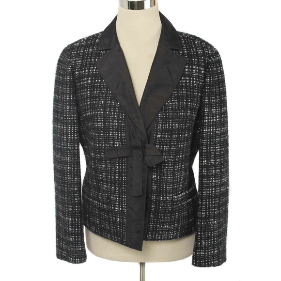 J. Crew Jackets & Blazers - J. CREW Black & White Wool Blend Tweed Boucle Blazer